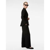 Kemer Detaylı Uzun Kollu Peplum Kruvaze Yaka Blazer Ceket