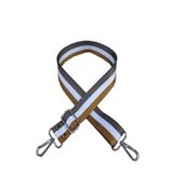 Kemer Dünyası Gümüş Renk Aksesuarlı Çanta - Gitar Omuz Askısı (GM-9 (Kahve-Beyaz-Taba))
