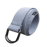 Kemer Dünyası Unisex Spor Halka Tokalı Taktik Tarz Bez Kemer (120 CM, Gri)