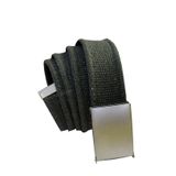 Kemer Dünyası Unisex Taktikal Tarz Kanvas Bez Spor Kemer (Haki Yeşili, 125 cm)