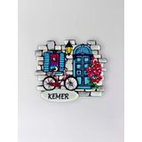 Kemer Polyester Kabartmalı Magnet 7X6,5 Cm Şehir Magneti Dekoratif Hediyelik Buzdolabı Süsü (Kod:1274)