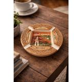 Kemer Temalı Seramik Küllük – Dekoratif Hediyelik, Vintage Masa Üstü Aksesuar (12 cm)