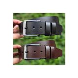 Kemerix %100 Hakiki Deri Erkek Kot Pantolon Kemeri 4.5 Cm Siyah-kahverengi 2'li Set