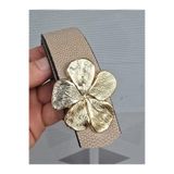 Kemerix Kadın Gold Tokalı Çift Yönlü Vizon-Siyah Kemer, 3.7 cm Genişlik, XL Beden Gold Tokalı Çift Yönlü Vizon-Siyah Kemer