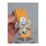 Kemerix Kadın Gold Tokalı Hardal Sarı Kemer, 95 cm, 2XL Beden
