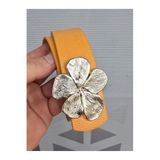 Kemerix Kadın Gold Tokalı Hardal Sarı Kemer, XS Beden BRN14