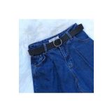 Kemerix Kadın Siyah Oval Tokalı Kemer Jean Kemeri,Ceket Kemeri,Pantolon Kemeri