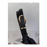 Kemerix Kadın Suni Deri gold tokalı ince kemer 2 cm
