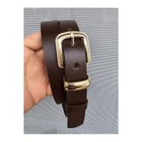 Kemerix%100 Hakiki Deri Gold Tokalı Kadın Kemer, Kahverengi, 125 CM
