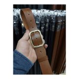 Kemerix%100 Hakiki Deri Gold Tokalı Kadın Kemer, Taba, 2XS KMRX1043