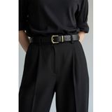 Kemerix%100 Hakiki Deri Kadın Antik Kaplama Tokalı Siyah Kemer, 2XL Beden
