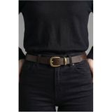 Kemerix%100 Hakiki Deri Kadın Eskitme Tokalı Jean Kemeri, 2.8 cm, Açı Kahve-Antik, 4XL-5XL