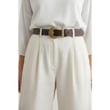Kemerix%100 Hakiki Deri Tasarım Antik Kaplamalı Acı Kahve Kemer, 2.8 cm, Kadın, 4XL-5XL