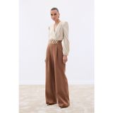 Kemerli Salaş Pantolon - Camel