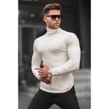 Kemik Rengi Balıkçı Yaka Erkek Triko Kazak 6306 - 2XL
