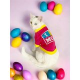 Kemique Annelere Hediye, Hediye Paketli, I Love Mom Pink, Oval Yaka Tişört Kedi Kıyafeti,Elbisesi Anneler Günü, Anne S