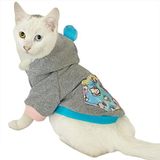Kemique Kitty Grey Kapsonlu Sweatshirt Kedi Süeteri Kedi Kıyafeti GRİ XXL