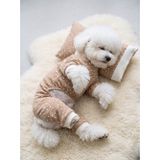 Kemique Latte Sprinkles Köpek Uyku Takımı | Pamuklu Penye Köpek Tulumu ve Mini Yastık | Küçük Irklar İçin | Tüy Dökülmesini Azaltır