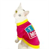 Kemique Love Mom Pink, Oval Yaka Tişört Kedi Kıyafeti,Elbisesi Anneler Günü XS