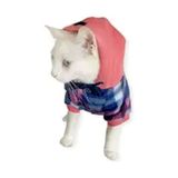 Kemique Mini Suqare Pie Pembe Kapşonlu Ceket Kedi Kıyafeti