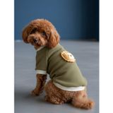 Kemique Minik Aslan Kedi Sweatshirt Haki Sıcak Tutan Yumuşak Kedi Kıyafeti