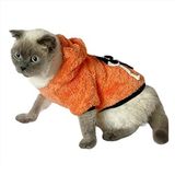 Kemique Orange Black Bunny Kapsonlu Sweatshirt Kedi Süeteri Kedi Kıyafeti TURUNCU L
