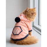 Kemique Peachy Pink Kedi Polar Sweatshirt – Sıcak Tutan Yumuşak Kedi Kıyafeti