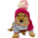 Kemique Pink Amigo Kapşonlu Sweatshirt XL Gri Köpek Elbisesi