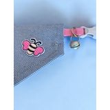 Kemique Pink Bee Kedi Bandana, Fular, Kedi Kıyafeti Kedi Elbisesi, Kedi Tasması