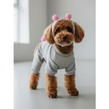Kemique Ponpon Şeker Köpek Tulumu & Bere Takımı | Şardonlu Polar Kumaş | Küçük Irk Köpekler İçin | Tüy Dökülmesini Azaltır