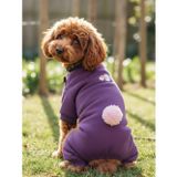 Kemique Pony Purple PONPON Köpek Tulumu | Şardonlu Polar Kumaş | Küçük Irk Köpekler İçin | Tüy Dökülmesini Azaltır