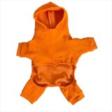 Kemique Pro Orange Polar Kapşonlu Kedi Tulumu Kıyafeti M