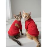 Kemique Sevimli Çilek Detaylı Kırmızı Kedi Polar Sweatshirt