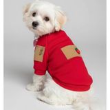 Kemique Sevimli Çilek Detaylı Kırmızı Köpek Polar Sweatshirt