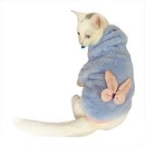 Kemique Softie Blue Bunny Kapsonlu Sweatshirt Kedi Süeteri Kedi Kıyafeti - XXL - Mavi