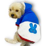 Kemique Sweet Blue Rabbit Kapşonlu Sweatshirt Köpek Kıyafeti Köpek Elbisesi - M