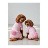 Kemique Tassel & Rainbow Soft Pink Pamuklu Köpek Tulumu Pastel Pembe Pijama
