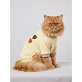 Kemique Winter Hearts Kedi Tulumu | Pamuklu Polar Kedi Kıyafeti | Küçük Irklar İçin | Tüy Dökülmesini Azaltır