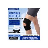KEMOVE Menisküs Destekli Dizlik Yan Yaylı Diz Koruyucu Çapraz Bantlı Spor Dizliği Siyah(Tekli-XL)