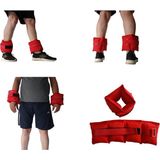 Kemsad 2 Adet El ve Ayak Fizik Tedavi, Kum Torbası (Seçilen Ağırlıkta 2 Adet) - 2 kg x 2 Adet - Kırmızı