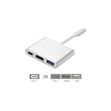 KemSam Store Alfais 4962 Usb 3.1 Type C To Hdmi Usb 3.0 Çevirici Dönüştürücü Adaptör Kablosu