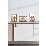 KEMSON 3 Adet Ahşap Ayaklı Resim Çerçevesi 13x18 Resme Uygun (CAMSIZ)