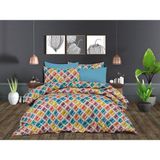 Kemteks Home Collection - Damla %100 Pamuk 6 Parça Çift Kişilik Nevresim Takımı – Çift Renk Tasarım - Renkli - 220 x 240 cm