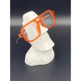 KemX 3D KemX3D Moai Gözlük Standı Beyaz Renkli Şık Tasarım ile Gözlüklerinizi Düzenleyin