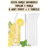 KENAN KAYA Cambu 6'lı Cam Pipet Termosilikat (ısıya Dayanıklı) Ve 1 Adet Pipet Temizleme Fırçası 1. Kalite