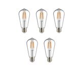 Kendal 5 Adet K2 6W E27 2700K Sarı Işık Flamanlı Rustik LED Ampul KES505