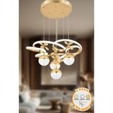 Kendal Alya Gold Modern Sarkıt Avize 3 Renk Işık Salon Mutfak Yatak Odası - Standart - Rose Gold