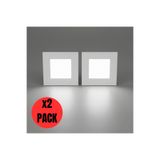 Kendal KDL413 Slim Kare LED Panel 2'li Spot Gömme 15W 1200 Lümen - 4000K - Doğal Beyaz