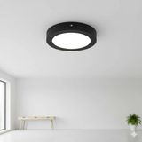 Kendal KDL423B Sıva Üstü Yuvarlak Siyah Kasa LED Panel 24W Beyaz Işık (Modern Tavan Lambası) - Standart