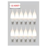 Kendal KES210 – LED’li Buji Kıvrık Ampul 7W (6500K | E14 | 12’li Paket)